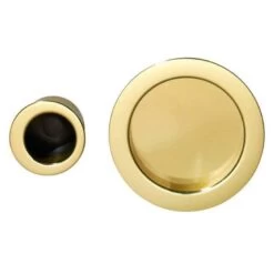 Poignée De Porte Porte Coulissante Ronde Bois Laiton à Condamnation