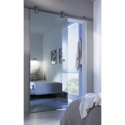 Porte Coulissante Verre MIRAGE Effet Miroir -Décor Soldes 201206772
