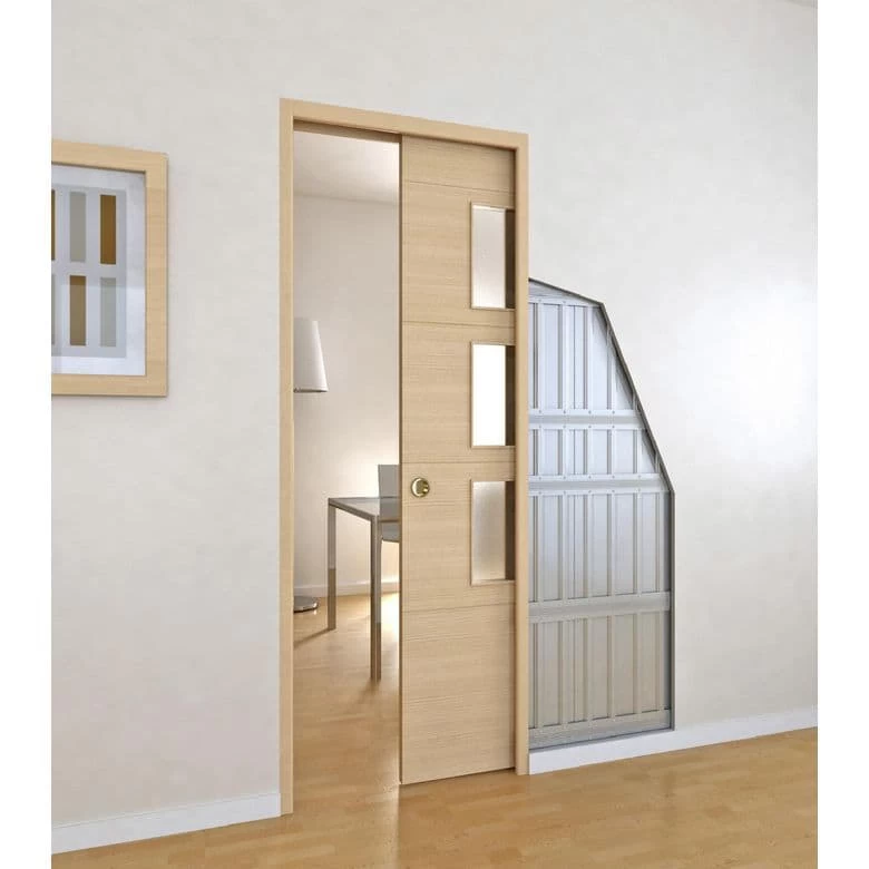 Système Coulissant Intégré PRESTIGE UNO Pour 1 Porte Avec Poignée Chromée à Condamnation 6 Système Coulissant Intégré PRESTIGE UNO Pour 1 Porte Avec Poignée Chromée à Condamnation – Image 4