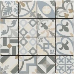 Carrelage Mosaïque PATCHWORK Effet Ciment 31.8 X 31.8 Cm -Décor Soldes 201516182