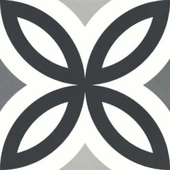 Carrelage Décor HELIOS Quart Rosace 20,3 X 20,3 Cm