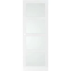 Porte Coulissante MILAN 2 Laqué Blanc à Vitrer