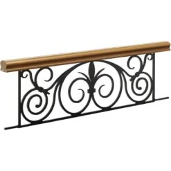 Appui De Fenêtre Florence H.32 Cm Main Courante En Chêne Doré