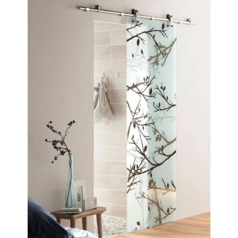 Porte Coulissante Verre VEGETALE à Sérigraphie 4 Porte Coulissante Verre VEGETALE à Sérigraphie – Image 2