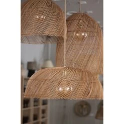 Abat Jour Pour Luminaire En Rotin Naturel Forme évasée - Naturel -Décor Soldes abat jour luminaire en rotin naturel forme evasee 4