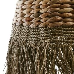 Abat Jour Pour Luminaire Avec Franges Modèle Nesta En Jacinthe D'eau -Décor Soldes abat jour nesta naturel jacinthe d eau 2