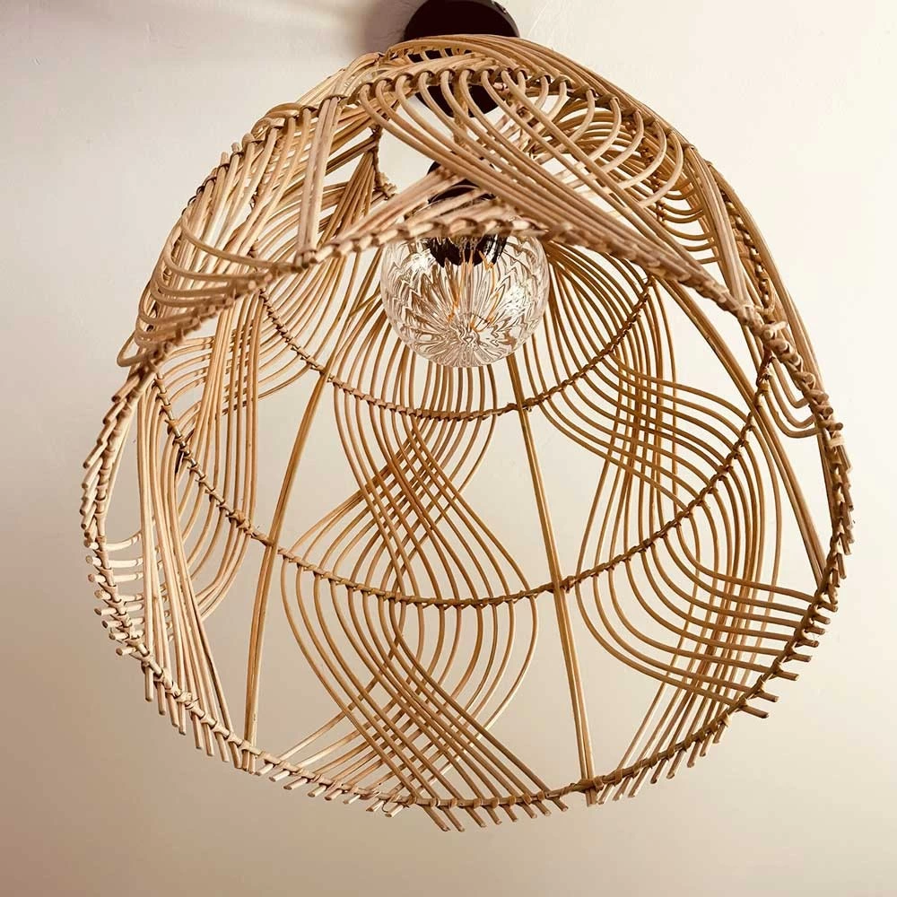 Abat Jour Pour Lampe En Rotin Naturel Java D30cm 4 Abat Jour Pour Lampe En Rotin Naturel Java D30cm – Image 2