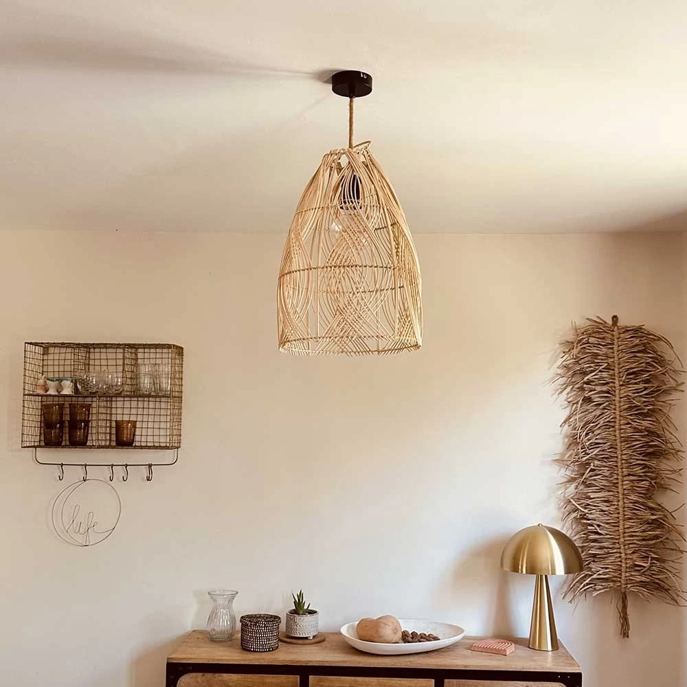 Abat Jour Pour Lampe En Rotin Naturel Java D30cm 5 Abat Jour Pour Lampe En Rotin Naturel Java D30cm – Image 3