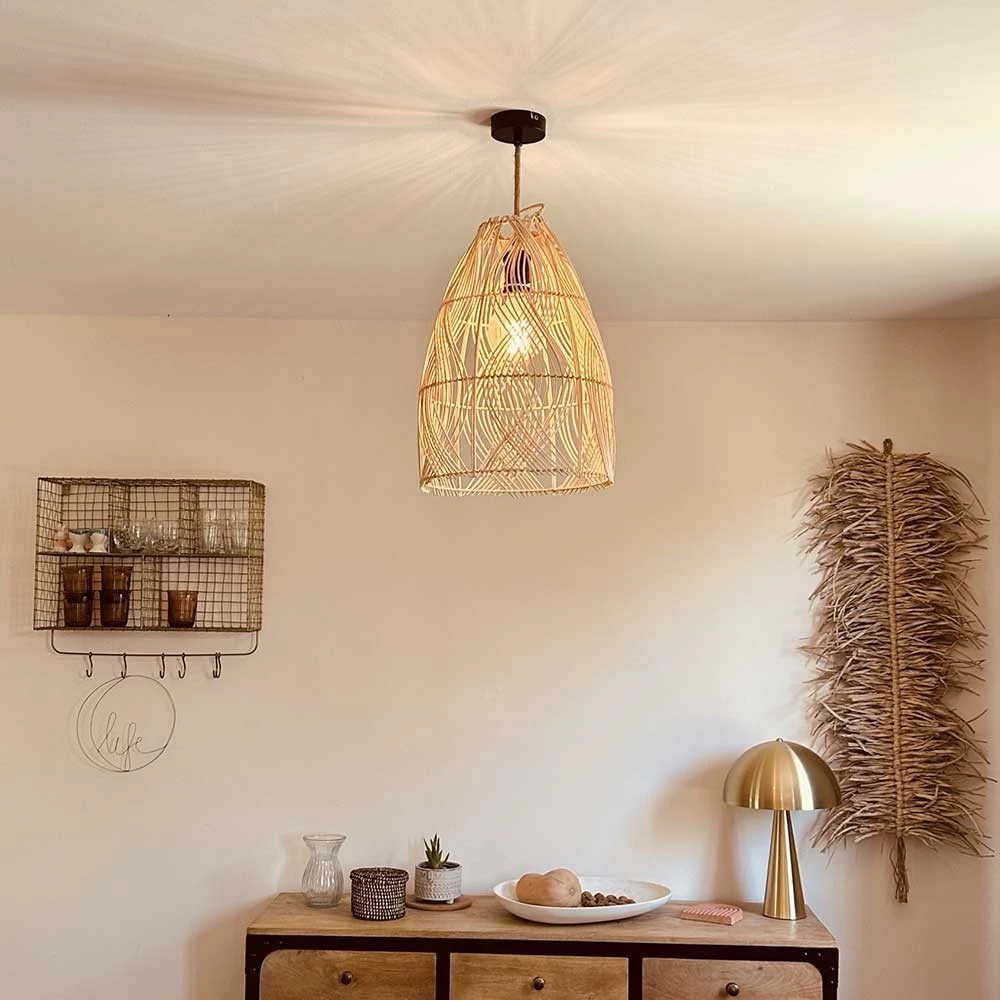 Abat Jour Pour Lampe En Rotin Naturel Java D30cm 6 Abat Jour Pour Lampe En Rotin Naturel Java D30cm – Image 4