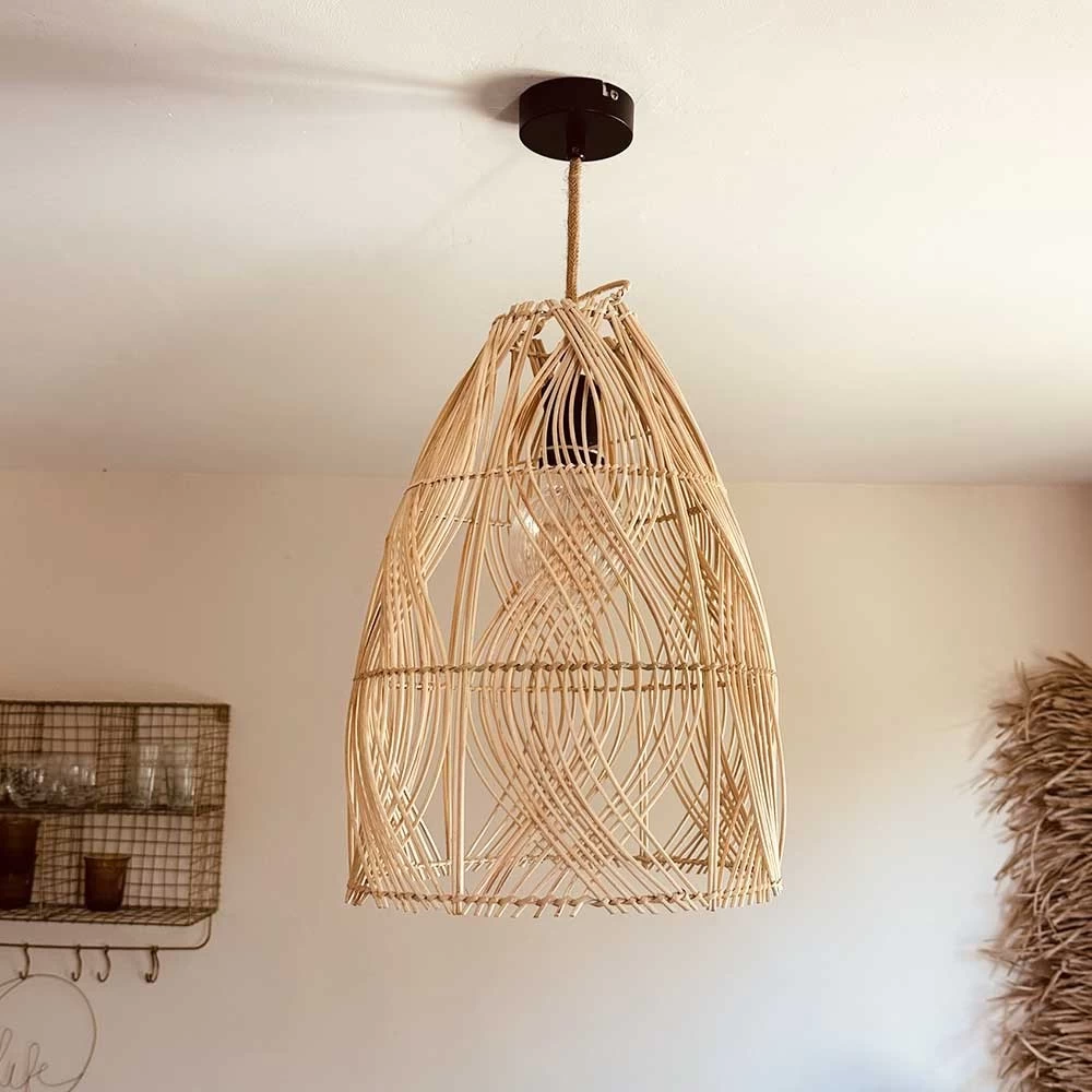 Abat Jour Pour Lampe En Rotin Naturel Java D30cm 3 Abat Jour Pour Lampe En Rotin Naturel Java D30cm