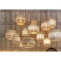 Abat-jour Pour Suspension Cannage Et Blanc "Mary" 50 Cm - 3 Cercles 15 Abat-jour Pour Suspension Cannage Et Blanc "Mary" 50 Cm - 3 Cercles -Décor Soldes abat jour pour suspension cannage et blanc mary 50 cm 6