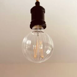 Ampoule LED E27 Striée D9.5cm Pour Luminaire -Décor Soldes ampoule led e27 striee d95cm pour luminaire 2