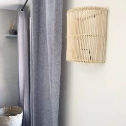 Applique En Rotin Clair - Modèle Bâton 2 Tailles -Décor Soldes applique batons en rotin clair e27 2