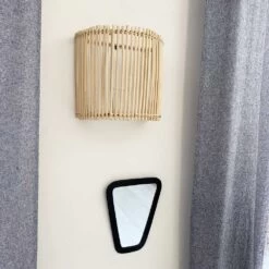 Applique En Rotin Clair - Modèle Bâton 2 Tailles -Décor Soldes applique batons en rotin clair e27 3