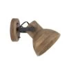 Applique Orientable En Bois Foncé Et Métal Douille E27 -Décor Soldes applique bois fonce metal e27