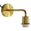 Applique En Métal Doré Coudée Avec Support Abat-jour E27 -Décor Soldes applique en metal dore coudee opjet paris