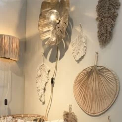 Applique Feuille Monstera Métal Stoltz Toute équipée -Décor Soldes applique feuille oxyde stoltz 5