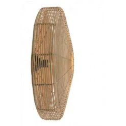 Applique Murale En Rotin Naturel Ronde D48cm - électrifiée -Décor Soldes applique murale en rotin naturel ronde d48cm electrifiee 3