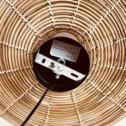 Applique Murale En Rotin Naturel Ronde D48cm - électrifiée -Décor Soldes applique murale en rotin naturel ronde d48cm electrifiee 4
