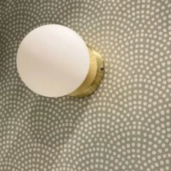 Applique Murale Vintage En Verre Blanc Et Métal Doré