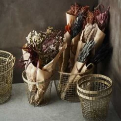 Bouquet De Fleurs Séchées Naturelles Coloris Blanc Crème -Décor Soldes bouquet de fleurs sechees coloris blanc creme 2