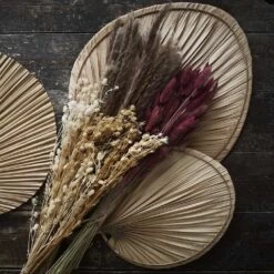 Bouquet De Fleurs Séchées Naturelles Coloris Blanc Crème -Décor Soldes bouquet de fleurs sechees coloris blanc creme 3