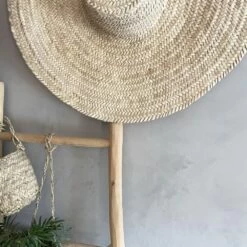 Décor Soldes -Décor Soldes chapeau en palmier deco murale fait main 1