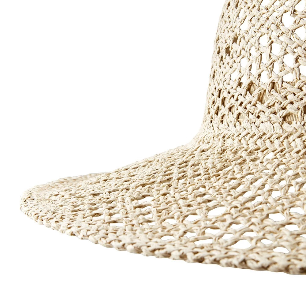 Chapeau L En Paille Tressage Ajouré D. 38 Cm Coloris Clair 5 Chapeau L En Paille Tressage Ajouré D. 38 Cm Coloris Clair – Image 3