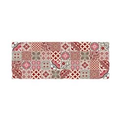 Crédence Adhésive Beija Flor E5 Rouge - Blanc - Noir