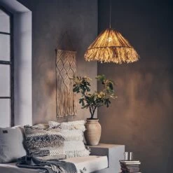 Déco Murale Macramé écru Et Perle De Bois -Décor Soldes deco murale macrame ecru et perle de bois 3