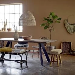 Décoration Murale Collier En Herbes Mendong Pour Accrocher Noir / Naturel -Décor Soldes decoration murale collier herbes mendong 5