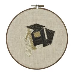 Décoration Murale Ronde Faite Main En Perles Sur Canevas