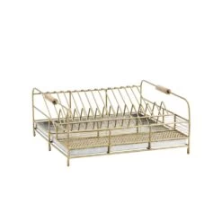 Egouttoir à Vaisselle En Métal Doré - Madam Stoltz