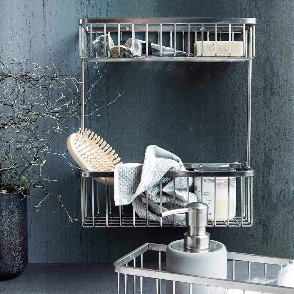 Etagère 2 Casiers Acier Inoxydable Pour La Salle De Bains 6 Etagère 2 Casiers Acier Inoxydable Pour La Salle De Bains – Image 4