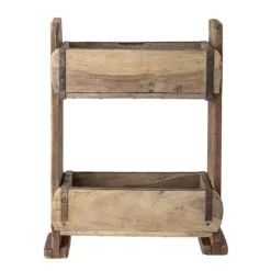 Étagère En Bois Ancien Patiné à Partir De 2 Moules à Briques -Décor Soldes etagere bois ancien 2 moules a briques 2