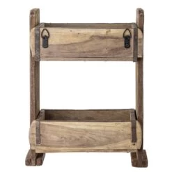Étagère En Bois Ancien Patiné à Partir De 2 Moules à Briques -Décor Soldes etagere bois ancien 2 moules a briques 4