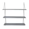 Etagère Murale Avec 3 Tablettes Gris Ciment Et Structure Métal Noir BABOU -Décor Soldes etagere murale avec 3 tablettes gris ciment et structure metal noir babou