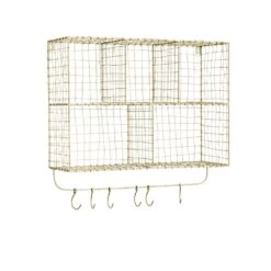 Etagère Murale Casiers Métal Doré - Madam Stoltz -Décor Soldes etagere murale casiers metal dore madam stoltz 2