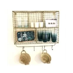 Etagère Murale Casiers Métal Doré - Madam Stoltz