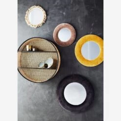 Etagère Ronde En Cannage Rotin Et Bois 2 Tablettes - Madam Stoltz 5 Etagère Ronde En Cannage Rotin Et Bois 2 Tablettes - Madam Stoltz -Décor Soldes etagere ronde rotin bois 2 tablettes 1