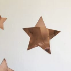 Etoile En Métal Rose à Suspendre Et Associer - 3 Tailles -Décor Soldes etoile decorative en metal cuivre brillante 1