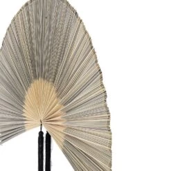 Éventail Ethnique XXL En Bambou Pour Déco Murale Coloris Noir / Naturel -Décor Soldes eventail ethnique bambou pour deco murale 4