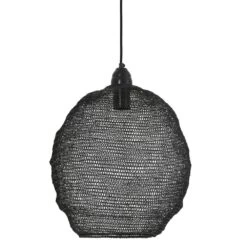 Grande Suspension Maille Métallique En Gaze Métal -Décor Soldes grande suspension maille metallique marron 4