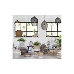 Grande Suspension Maille Métallique En Gaze Métal -Décor Soldes grande suspension maille metallique marron 6