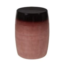 Haley Tabouret - Bout De Canapé Métal Bordeaux