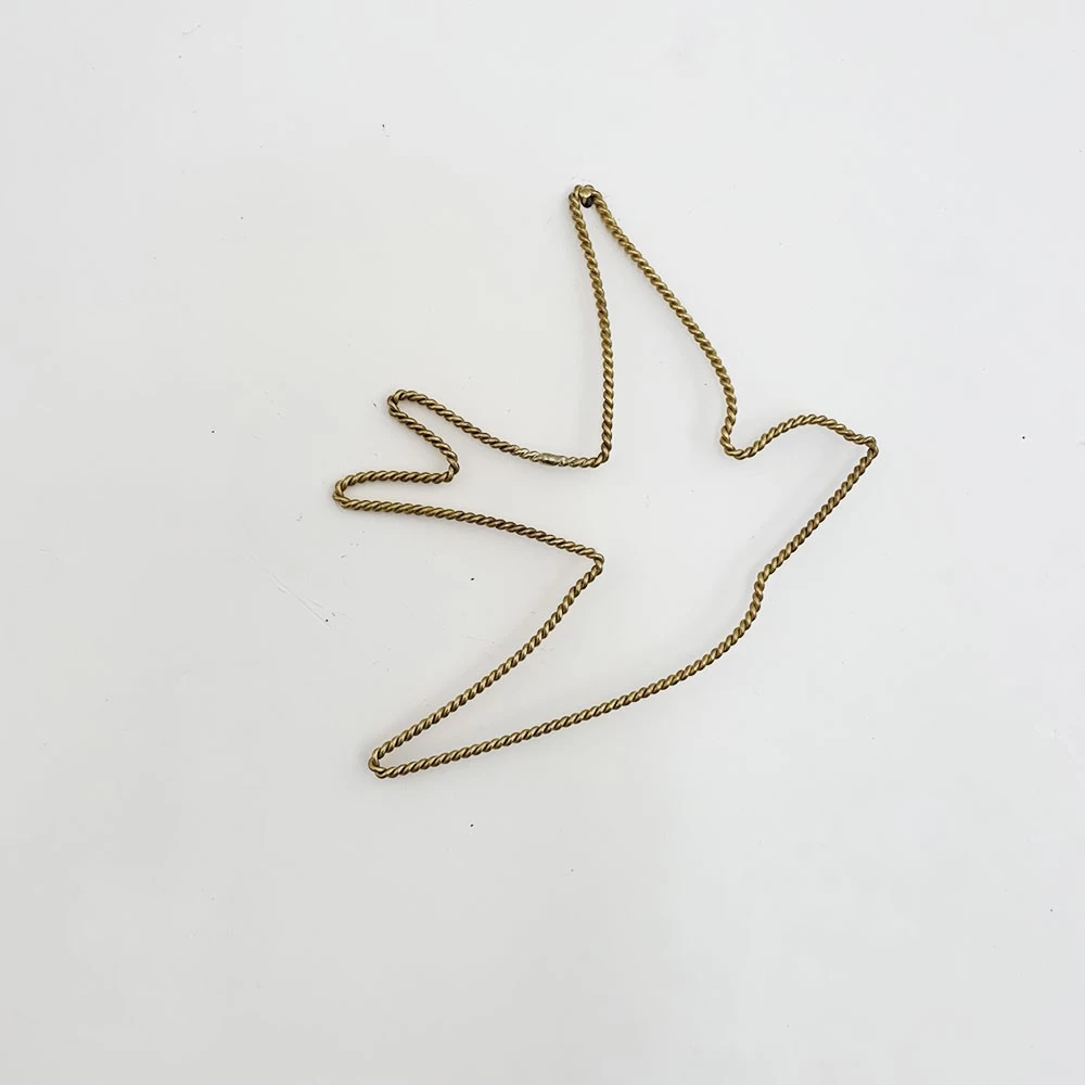 Hirondelle Déco Murale En Métal Doré Torsadé Fabriquée à La Main 5 Hirondelle Déco Murale En Métal Doré Torsadé Fabriquée à La Main – Image 3