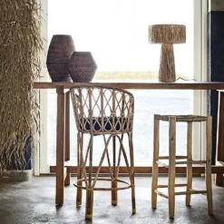 Lampe à Poser En Raphia XL Style Minimaliste - Mme Stoltz -Décor Soldes lampe a poser en raphia style minimaliste mme stoltz 2