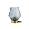 Lampe à Poser En Verre Ciselé Coloris Bleu Et Base Dorée 1 Lampe à Poser En Verre Ciselé Coloris Bleu Et Base Dorée -Décor Soldes lampe a poser en verre cisele
