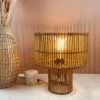 Lampe à Poser Naturelle En Rotin Marron -Décor Soldes lampe a poser naturelle rotin