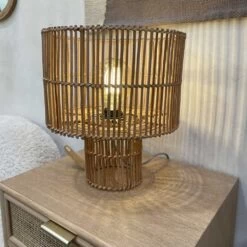 Lampe à Poser Naturelle En Rotin Marron 13 Lampe à Poser Naturelle En Rotin Marron -Décor Soldes lampe a poser naturelle rotin 3